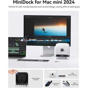 MiniDock and Stand for Mac Mini M4/M4 Pro - 10 Ports