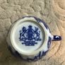Vintage Flow Blue Moustache Cup and Saucer, Victoria Ironstone Staffordshire Image 4
