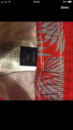 Boys new gap shorts 3/6 mths