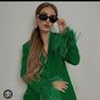Reduced Gorgeous Zara Insta Famous Bloggers 3 Piece Bottle Green Suit Size Large Image 10