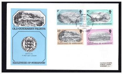 1982 Guernsey Old Guernsey Prints Commemorative Stamp First Day Cover (FDC)
