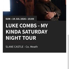 Luke Combs tickets x2 Sunday 19th July
