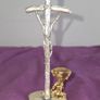 Italian made Pewter Crucifix with Chalice Image 3