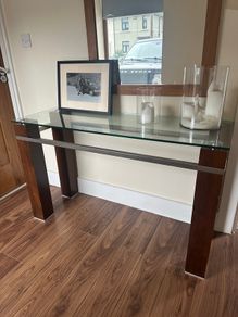 Glass & Wood Table