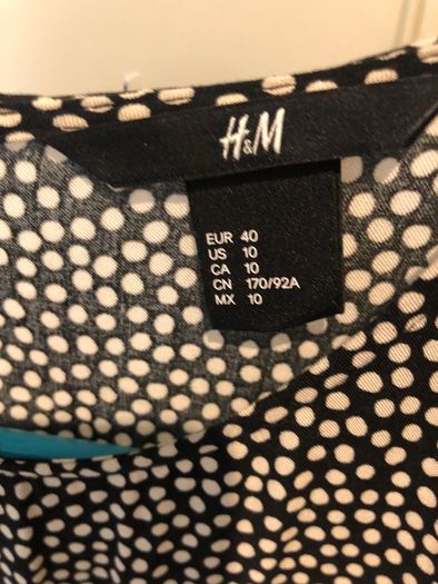 H&M polka dot midi dress