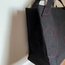 Shiseido Tote Carry Bag- Brand Shiseido. Black Heavy Canvas Cotton handbag With Red Stitching. Immaculate. Unused. Image 5