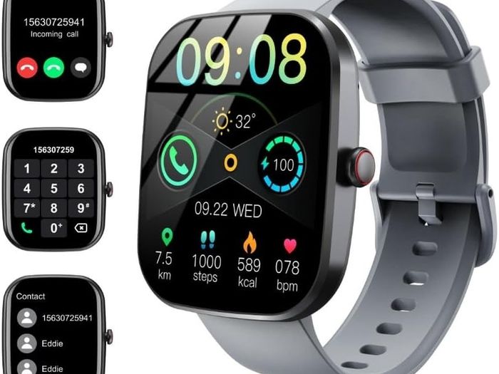 Soudorv T70 Smartwatch Unisex, Smart Watch with Telephone Function/Message Reminder, Waterproof Fitness Watch for Android iOS