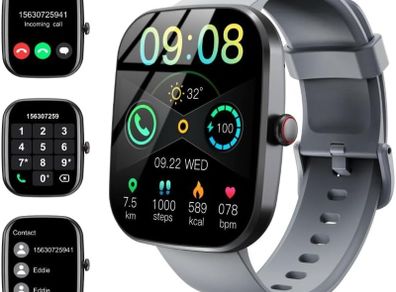 Soudorv T70 Smartwatch Unisex, Smart Watch with Telephone Function/Message Reminder, Waterproof Fitness Watch for Android iOS