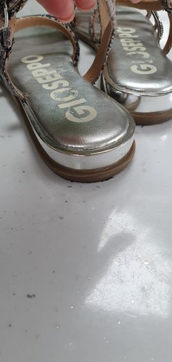 GIOSEPPO silver bling strappy sandals Sz 41 (Fit 7-7.5 UK)