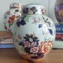 Fabulous Antique Masons Ironstone Medium Sized (7 inch tall) Lidded Prunus Jar/Ginger Jar in the Mandarin Pattern, Circa 1920 Image 3