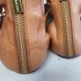 MICHAEL KORS tan gladiator sandals with gold zip Sz 7 UK Image 7