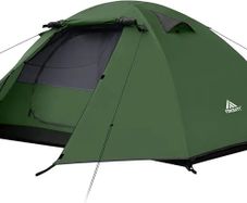 Tent, 2-4 Man Tent for Camping, Easy Setup Lightweight Two Doors PU3000mm Waterproof Dome Tent, Windproof Instant Outdoor Tent Suitable for Traveling, Beach, Camping, Hiking, Mountaineering