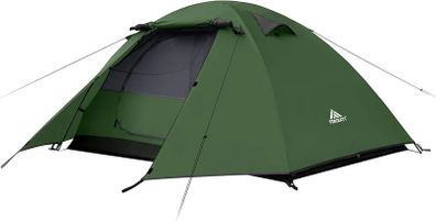 Tent, 2-4 Man Tent for Camping, Easy Setup Lightweight Two Doors PU3000mm Waterproof Dome Tent, Windproof Instant Outdoor Tent Suitable for Traveling, Beach, Camping, Hiking, Mountaineering