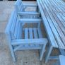 solid wood garden table & chairs Image 2
