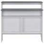 Bar Table with 2 Table Tops White and Grey 130x40x120 cm Image 5