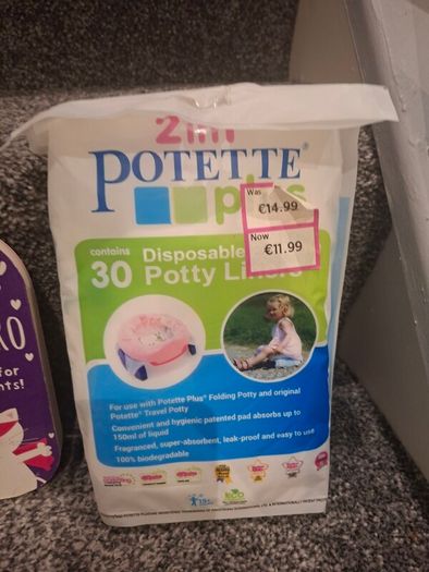 POTETTE Travel Potty & New Liners and Travel Potty