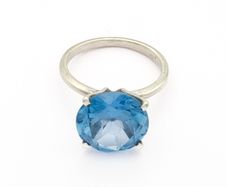 925 Silver & Blue Topaz Ring