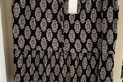 Matalan Papaya Black and White Vintage Pattern Plisse Skirt
