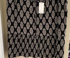Matalan Papaya Black and White Vintage Pattern Plisse Skirt