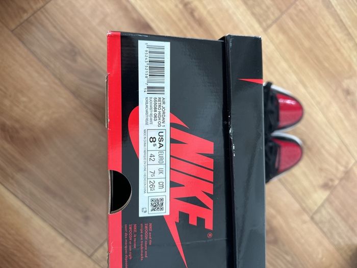 Air Jordan 1 high OG Patent Bred uk7.5 DS