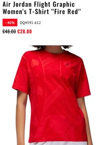 Brand new Jordan Flight red T-shirt size 16/18