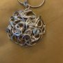 Handmade Silver Pendant with Aquamarine Topaz Stone Image 2