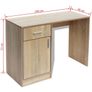 Desk with Drawer and Cabinet Oak Image 6