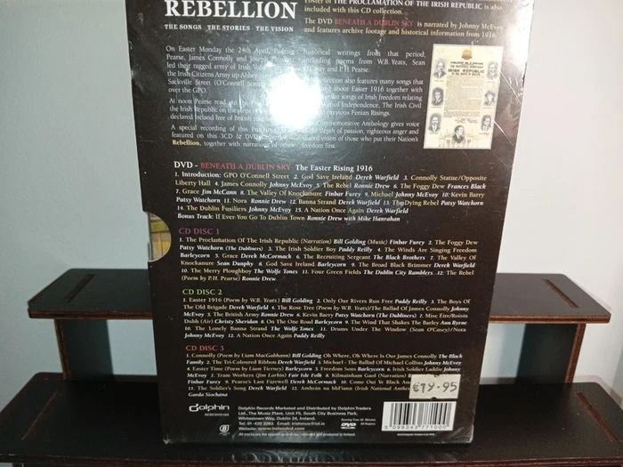 Easter 1916: Rebellion The Songs The Stories The Vision 3CD DVD Deluxe Edition Still sealed ireland
