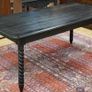 19th-century Anglo-Ceylonese solid ebony dining suite Image 2