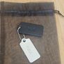 Coach Black Leather & Silver Hang-Tag / NEW Image 2
