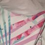 Girls' Long-Sleeved Gym Leotard with Rhinestones - White Print Image 3