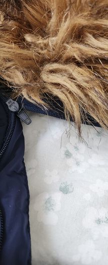 Navy Padded winter coat with Belt size M /12