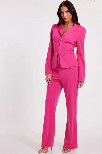 Brand new with tags beautiful Pink Quiz ladies trouser suit size 16