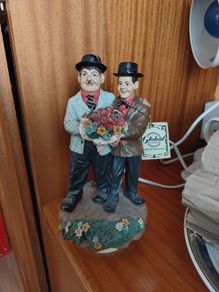 very rare Laurel and Hardy musical statue