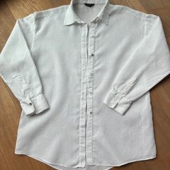 Massimo Dutti White Linen Shirt