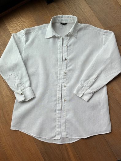 Massimo Dutti White Linen Shirt