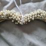 Hanging Wooden Heart with Pearls & White Flowers Image 6