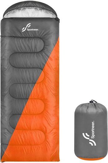 NEW SALE | Sleeping Bag Camping Sleep Bags: Sportneer Warm Sleeping Bags for Single Adults 3-4 Season Waterproof Lightweight Large Ultralight suit for Adult Man Fishing Travel Outdoor
