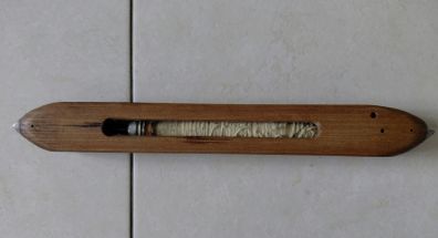 Antique wooden weaving boat shuttle