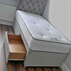 Single Divan Beds With Memory Foam Mattresses Instock Offering Free Delivery