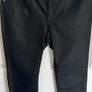 Faux Leather JET BLACK Ladies Slender Ankle Grazer Trousers.  H&M Size 12. Slight Stretch. Dressy With A Satin/sheen Finish. Immaculate Off The Rail Condition. Image 2