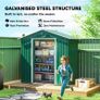 Garden Shed 6.5ft x 3.5ft Large Metal Shed for Outdoor Storage with Double Sliding Doors and 4 Vents Image 3