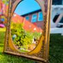 vintage antique gold frame mirror. Old elegant mirror. Solid wood.Very good condition Image 2