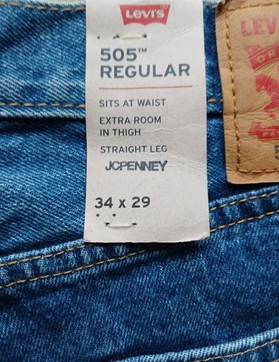 New 505  straight leg men's levis jeans 34x29