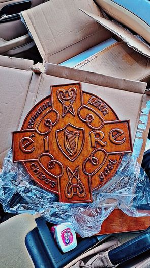 Carved wooden GAA plaque