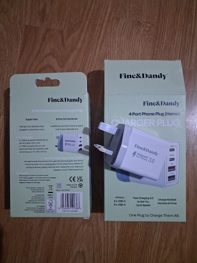 4 Ports USB-C Fast Chargers X2