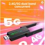650Mbps WiFi USB Adapter 2.4GHz+5.8GHz Dual Band Wireless Network Card Driver Free For PC Windows XP/7/8/8.1/10/11 Image 3