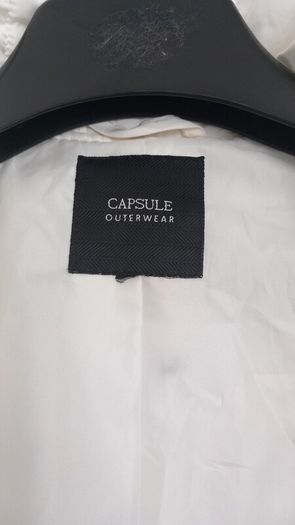 Capsule White Quilted Longline Coat.