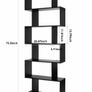 BRAND NEW 6-Tier Wooden Bookcase, S-Shape Display Shelf and Room Divider, Freestanding Decorative Storage Shelving, 190.5cm Tall Bookshelf Image 3