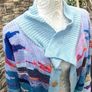 Handknit multicolor cardigan Medium Large Image 2